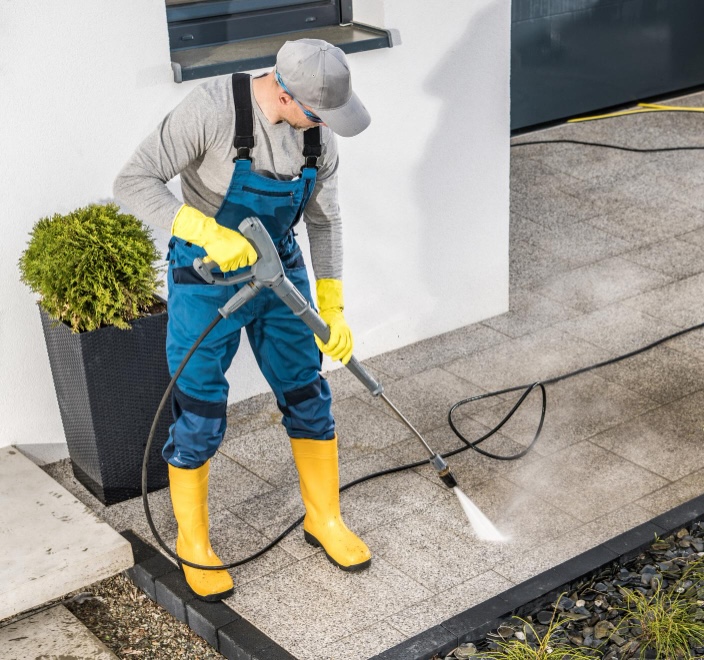 walkway pressure cleaning